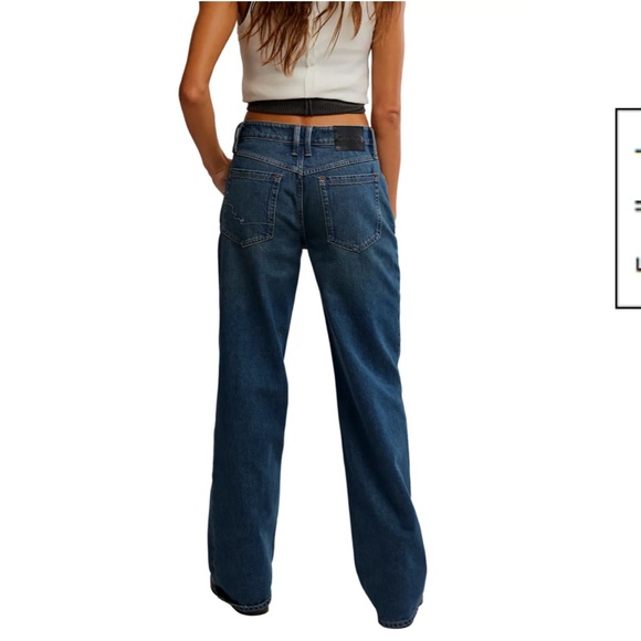 We The Free Tennessee Low-Rise Boyfriend Jeans 29 Cowboy Romance Wide Leg - Picture 3 of 12